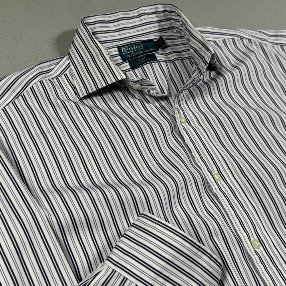 Polo Ralph Lauren Regent Classic Fit Striped Button Down Shirt Mens 16.5 32/33